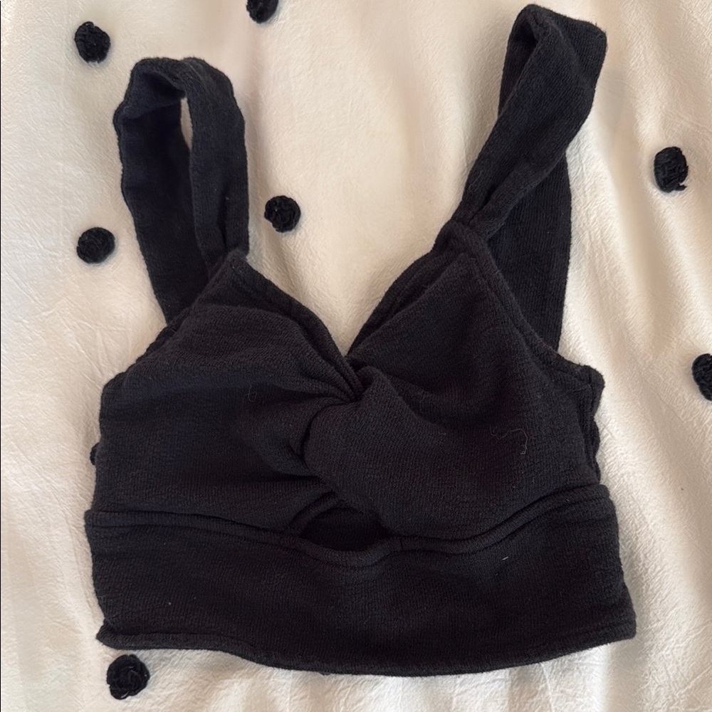 Madewell Charcoal Knotted Top